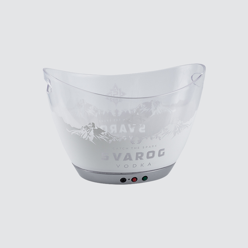 Transparent Crystal Plastic Beer Ice Bucket LD-B103L